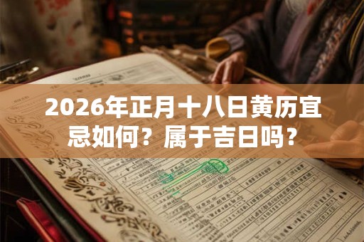 2026年正月十八日黄历宜忌如何？属于吉日吗？