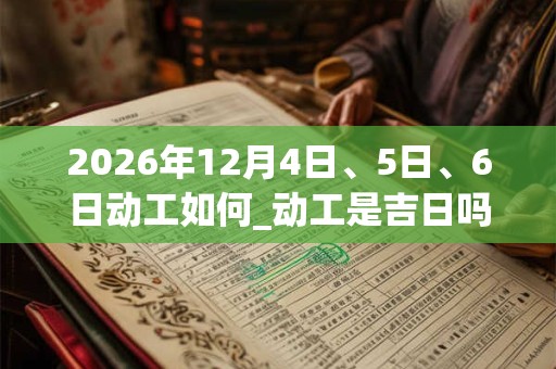 2026年12月4日、5日、6日动工如何_动工是吉日吗