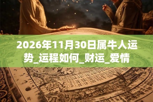 2026年11月30日属牛人运势_运程如何_财运_爱情