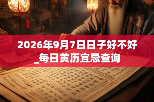 2026年9月7日日子好不好_每日黄历宜忌查询 2026年9月7日日子好不好_每日黄历宜忌查询