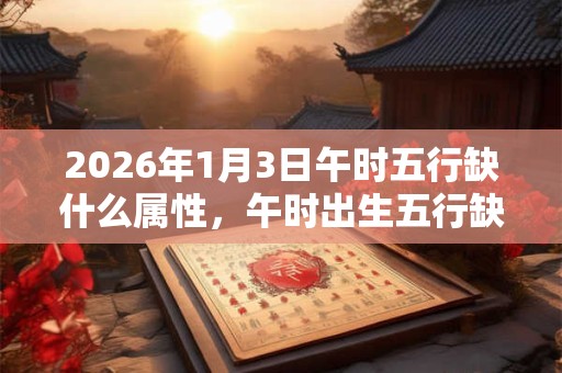 2026年1月3日午时五行缺什么属性，午时出生五行缺什么