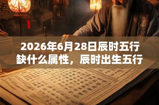 2026年6月28日辰时五行缺什么属性，辰时出生五行缺什么