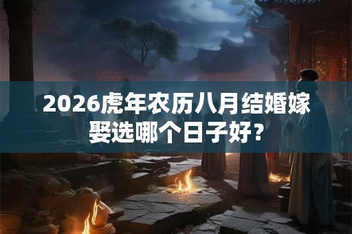 2026虎年农历八月结婚嫁娶选哪个日子好？