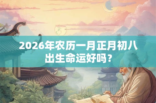 2026年农历一月正月初八出生命运好吗？