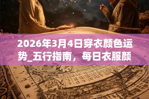 2026年3月4日穿衣颜色运势_五行指南,每日衣服颜色幸运色 2026年3月4日穿衣颜色运势_五行指南,每日衣服颜色幸运色