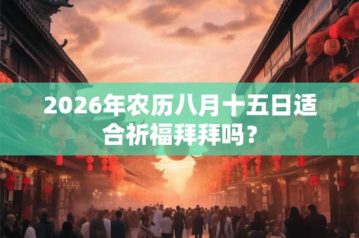 2026年农历八月十五日适合祈福拜拜吗？