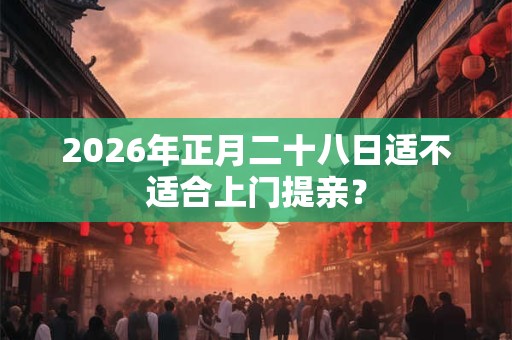2026年正月二十八日适不适合上门提亲？