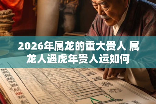 2026年属龙的重大贵人 属龙人遇虎年贵人运如何