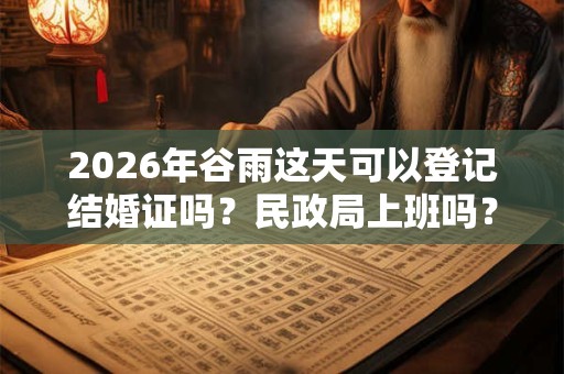 2026年谷雨这天可以登记结婚证吗?民政局上班吗? 2026年谷雨这天可以登记结婚证吗?民政局上班吗?