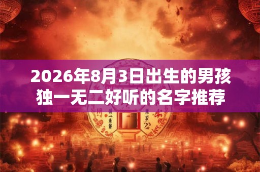 2026年8月3日出生的男孩独一无二好听的名字推荐 2026年8月3日出生的男孩独一无二好听的名字推荐