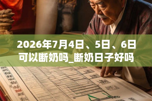 2026年7月4日、5日、6日可以断奶吗_断奶日子好吗