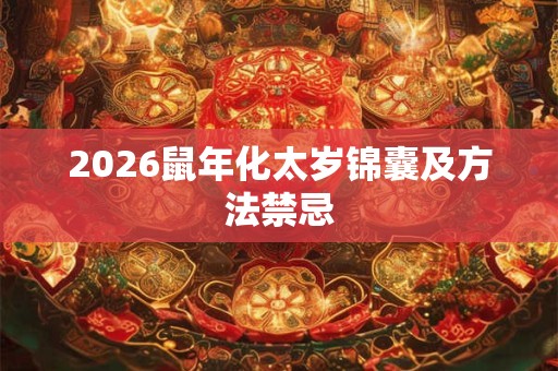 2026鼠年化太岁锦囊及方法禁忌