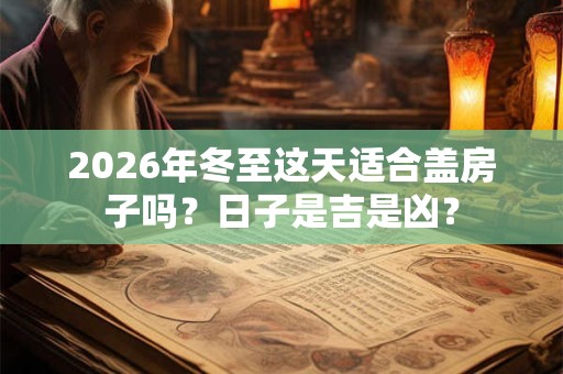 2026年冬至这天适合盖房子吗？日子是吉是凶？