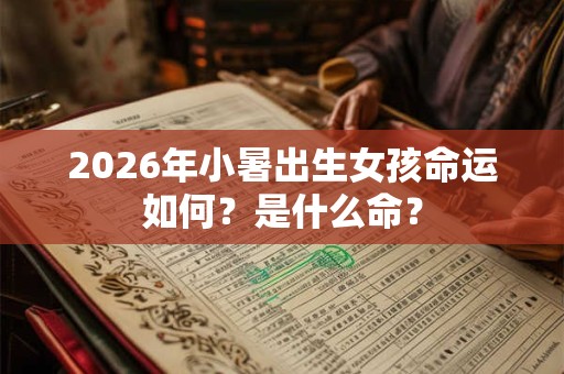 2026年小暑出生女孩命运如何？是什么命？