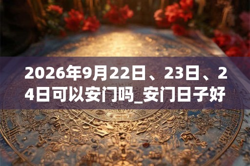 2026年9月22日、23日、24日可以安门吗_安门日子好吗