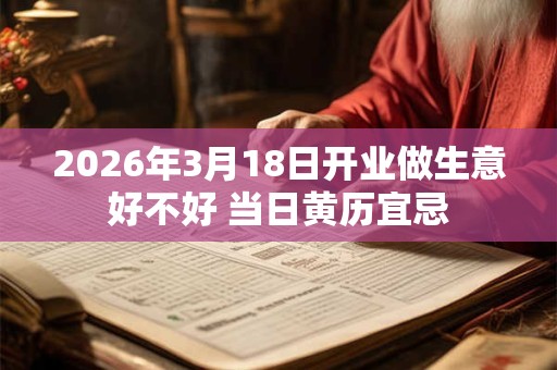 2026年3月18日开业做生意好不好 当日黄历宜忌