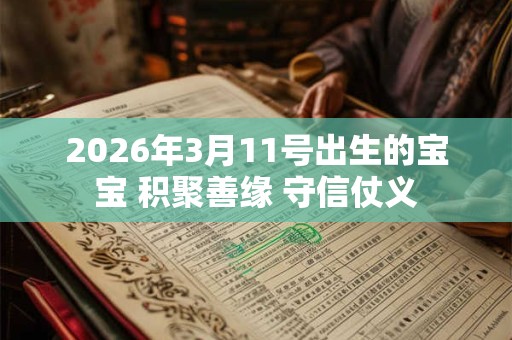 2026年3月11号出生的宝宝 积聚善缘 守信仗义 2026年3月11号出生的宝宝 积聚善缘 守信仗义