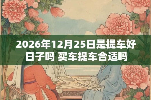 2026年12月25日是提车好日子吗 买车提车合适吗