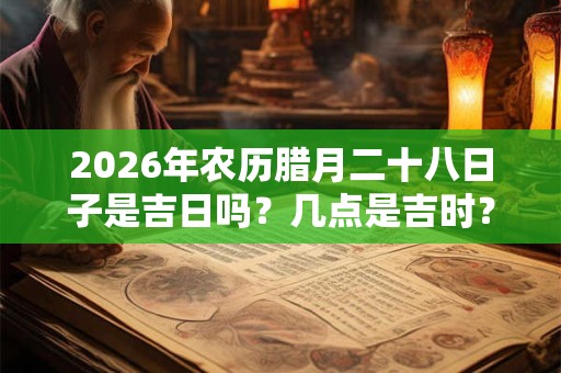 2026年农历腊月二十八日子是吉日吗？几点是吉时？