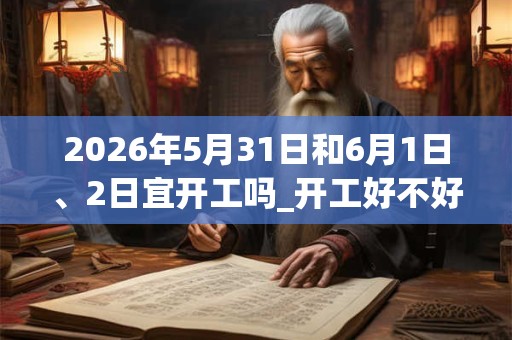 2026年5月31日和6月1日、2日宜开工吗_开工好不好