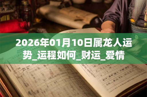 2026年01月10日属龙人运势_运程如何_财运_爱情