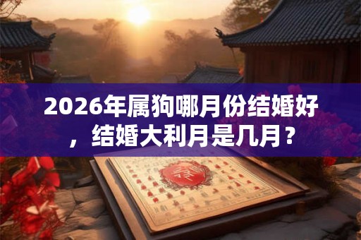 2026年属狗哪月份结婚好，结婚大利月是几月？