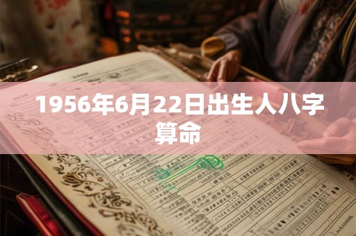 1956年6月22日出生人八字算命