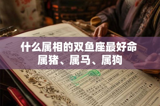 什么属相的双鱼座最好命 属猪、属马、属狗