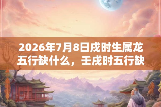 2026年7月8日戌时生属龙五行缺什么，壬戌时五行缺什么