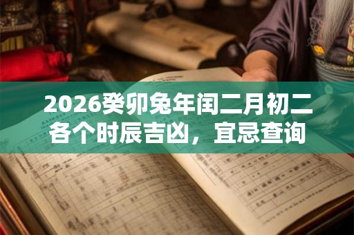 2026癸卯兔年闰二月初二各个时辰吉凶，宜忌查询
