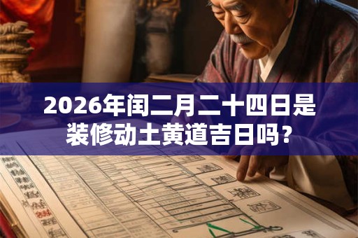 2026年闰二月二十四日是装修动土黄道吉日吗？