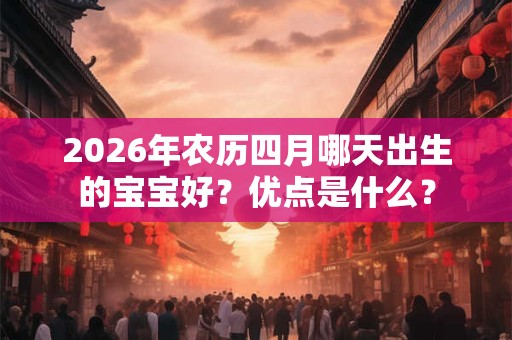 2026年农历四月哪天出生的宝宝好？优点是什么？