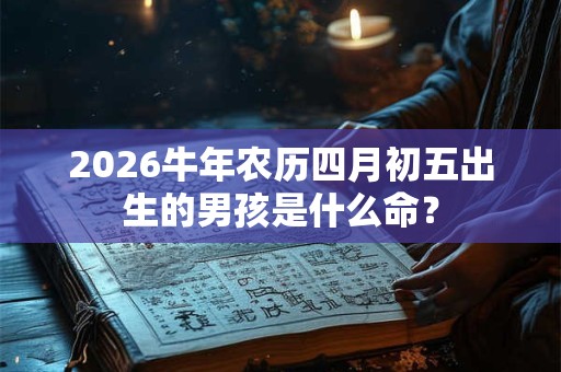 2026牛年农历四月初五出生的男孩是什么命？