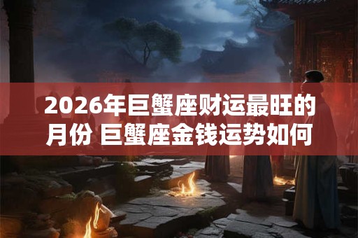 2026年巨蟹座财运最旺的月份 巨蟹座金钱运势如何