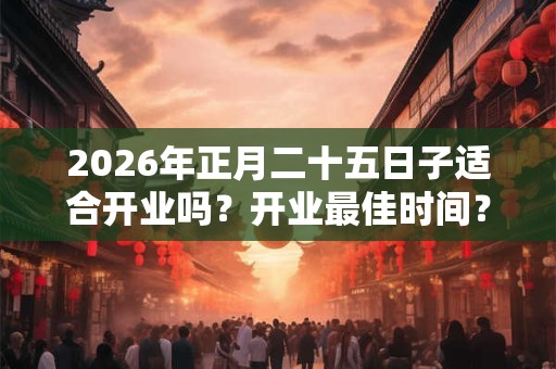 2026年正月二十五日子适合开业吗?开业最佳时间? 2026年正月二十五日子适合开业吗?开业最佳时间?