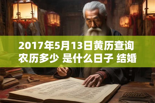 2017年5月13日黄历查询 农历多少 是什么日子 结婚吉时