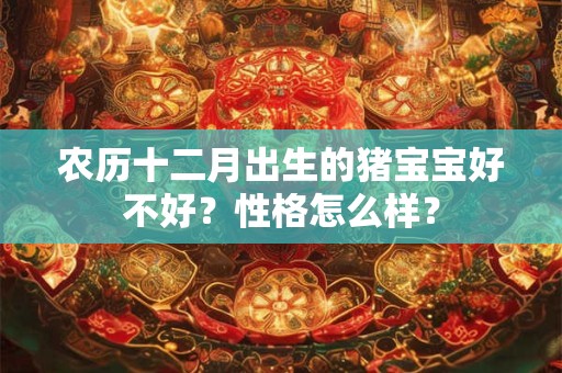 农历十二月出生的猪宝宝好不好？性格怎么样？