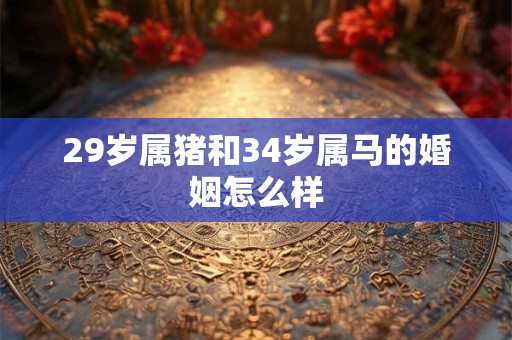 29岁属猪和34岁属马的婚姻怎么样