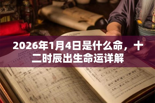 2026年1月4日是什么命,十二时辰出生命运详解 2026年1月4日是什么命,十二时辰出生命运详解