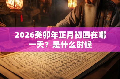 2026癸卯年正月初四在哪一天？是什么时候