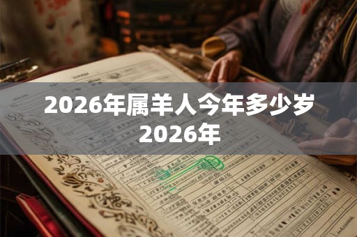 2026年属羊人今年多少岁2026年 2026年属羊人今年多少岁2026年