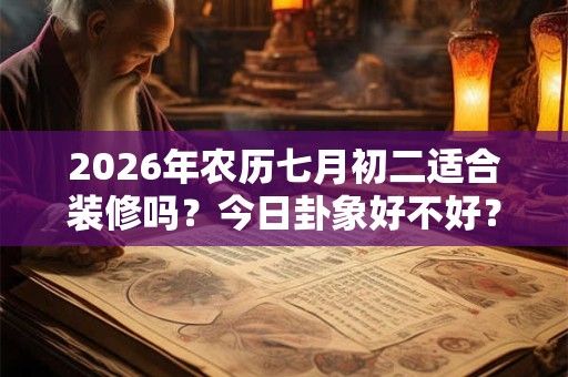 2026年农历七月初二适合装修吗？今日卦象好不好？
