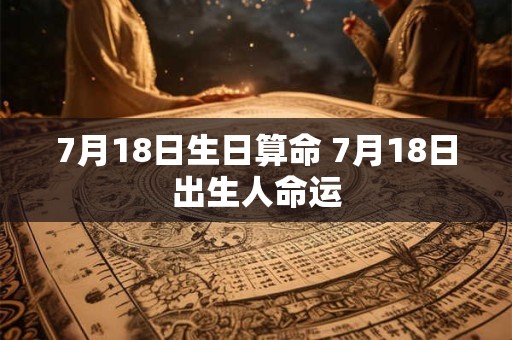 7月18日生日算命 7月18日出生人命运