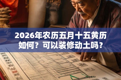 2026年农历五月十五黄历如何？可以装修动土吗？
