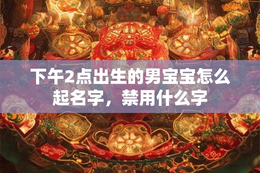 下午2点出生的男宝宝怎么起名字，禁用什么字