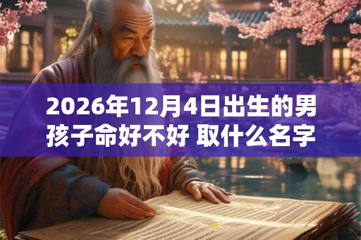 2026年12月4日出生的男孩子命好不好 取什么名字好