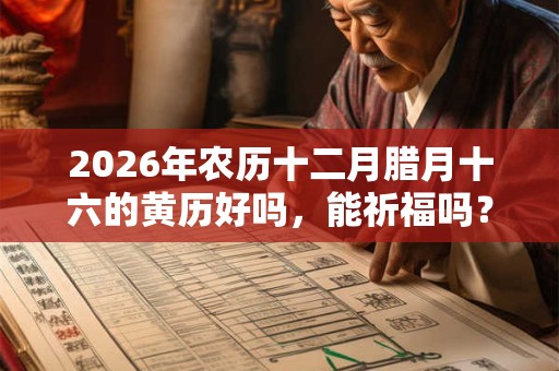 2026年农历十二月腊月十六的黄历好吗，能祈福吗？