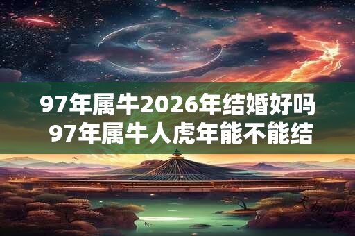 97年属牛2026年结婚好吗 97年属牛人虎年能不能结婚
