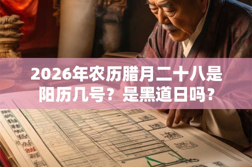 2026年农历腊月二十八是阳历几号？是黑道日吗？
