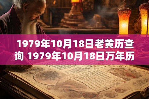1979年10月18日老黄历查询 1979年10月18日万年历黄道吉日